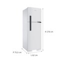 Ver imagem 2 de Geladeira 2 Portas 375L Frost Free Fresh Zone Brm44 Brastemp Branco 220V