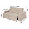 Sofá Austrália 3,00m 5 Lugares Retrátil e Reclinável D35 - Bege - 4