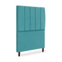 Ver imagem 1 de Cabeceira Cama Box Solteiro Queen Estofada Carla 100cm Suede:azul Turquesa