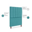 Ver imagem 4 de Cabeceira Cama Box Solteiro Queen Estofada Carla 100cm Suede:azul Turquesa