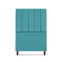 Ver imagem 3 de Cabeceira Cama Box Solteiro Queen Estofada Carla 100cm Suede:azul Turquesa