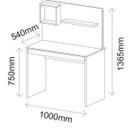 Ver mais imagens de Mesa para Escritório Escrivaninha com Painel Home Office First Branco - Lyam Decor