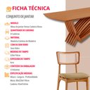 Ver imagem 7 de Conjunto Sala de Jantar Mesa Venus Tampo 220cm Laminado Barril e 8 Cadeiras Viena