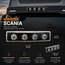 Ver imagem 2 de Lanterna LED Delimitadora Multilight para Caminhão Scania Tapa Sol Cristal 24V