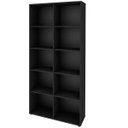 Ver imagem 4 de Kit 2 Estantes Multiuso com 10 Nichos Clean 187x90 Preto - Lyam Decor