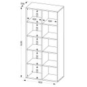 Ver imagem 5 de Kit 2 Estantes Multiuso com 10 Nichos Clean 187x90 Preto - Lyam Decor