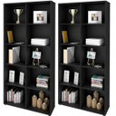 Ver imagem 1 de Kit 2 Estantes Multiuso com 10 Nichos Clean 187x90 Preto - Lyam Decor