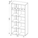 Ver imagem 4 de Estante Multiuso com 10 Nichos Clean 187x90 Preto - Lyam Decor