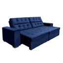 Ver imagem 2 de Sofá Retrátil e Reclinável 2,50m Suede Vancouver Azul