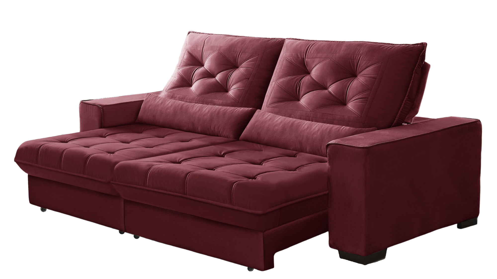 Sofá Retrátil e Reclinável Suede Super Pillow Top Molas Ensacadas Juliette Sofá Casa