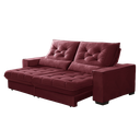 Ver imagem 2 de Sofá Retrátil e Reclinável 3,10m Suede Juliette Vinho