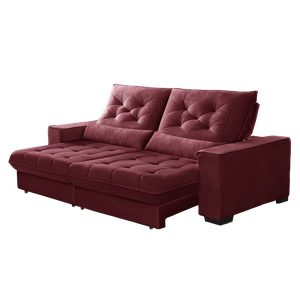 Sofá Retrátil e Reclinável Super Pillow Top Molas Ensacadas Suede Juliette Sofá Casa