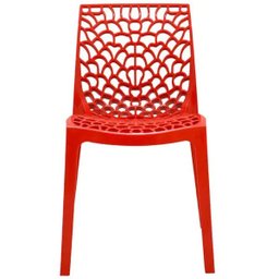 Kit 2 Cadeiras Decorativas Sala de Jantar Gruvyer Vermelho - Lyam Decor - 4