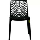 Ver imagem 3 de Kit 4 Cadeiras Decorativas Sala de Jantar Gruvyer Preto - Lyam Decor