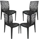 Ver imagem 1 de Kit 4 Cadeiras Decorativas Sala de Jantar Gruvyer Preto - Lyam Decor