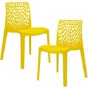Ver imagem 1 de Kit 2 Cadeiras Decorativas Sala de Jantar Gruvyer Amarelo - Lyam Decor