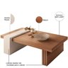 Kit Aparador para Sala de Estar com Mesa de Centro Lord Nature Off White - Lyam Decor - 5