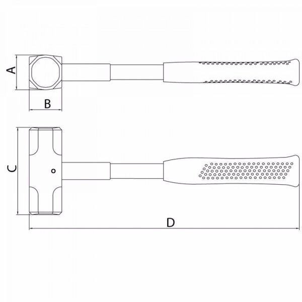 Marreta Oitavada Cabo Tubular para Uso Extrapesado Tramontina PRO 3kg - 3