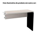 Ver imagem 4 de Mesa de Escritório Complemento 90 x 45cm Pé Painel Pe25 em Mdp Cinza com Base Preta