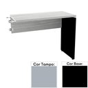 Ver imagem 1 de Mesa de Escritório Complemento 90 x 45cm Pé Painel Pe25 em Mdp Cinza com Base Preta