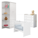 Ver imagem 1 de Conjunto Completo Quarto Infantil Quebec Branco Branco