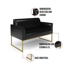 Ver imagem 4 de Sofá Namoradeira Base Industrial Dourado Marisa Corano D03 - D\'rossi Cor Preto