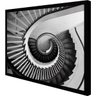 Quadro Preto e Branco Arquitetônico Escada em Espiral 70x50 cm - 2