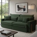 Ver imagem 1 de Sofá Retrátil e Reclinável Dubai, Tecido Linho, Molas Ensacadas, 1,90m.