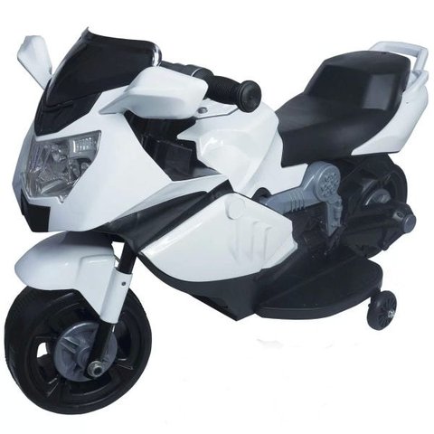 Mini Moto Elétrica Triciclo Criança Infantil Branca Bateria 6v Luz Som Importway Bw044 Bivolt