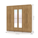 Ver imagem 2 de Guarda Roupa 6 Portas Com Espelho Audi Nature