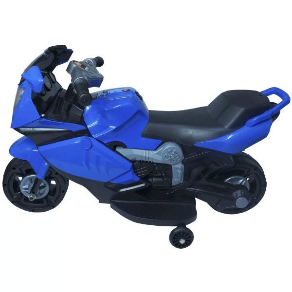 Mini Moto Elétrica Triciclo Criança Infantil Azul Bateria 6V Luz Som Importway BW044 Bivolt - 3