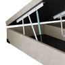 Cama Box Baú Blindado Queen Bipartido HomeQueen Suede Bege 41x158x198 - 3