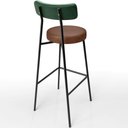 Ver imagem 6 de Banqueta Alta Bar Cozinha Sala De Jantar Milão L02 Facto Verde Musgo Couríssimo Marrom - Lyam