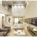 Ver imagem 2 de Lustre de Cristal Legitimo Esferas 42cm Pé Direito Duplo Vão de Escada Sala Alta - 2,00 M