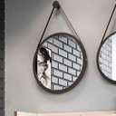 Ver imagem 1 de Espelho Decorativo Redondo 67cm com Alça Adnet B01 Escandinavo Preto - Lyam Decor