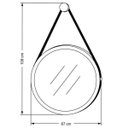 Ver imagem 4 de Espelho Decorativo Redondo 67cm com Alça Adnet B01 Escandinavo Preto - Lyam Decor