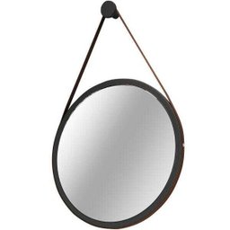 Espelho Decorativo Redondo 67cm com Alça Adnet B01 Escandinavo Preto - Lyam Decor - 2