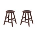 Ver imagem 1 de Kit 2 Banquetas Baixas Madeira Maciça Multimóveis Cr50276 Castanho