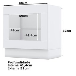 Balcao Para Forno De Embutir Ci367 C904 Branco Nature - 8 Balcao Para Forno De Embutir Ci367 C904 Branco Nature - 8
