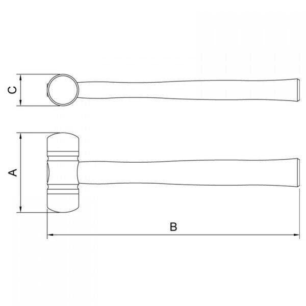 Martelo de Borda em TPE 40mm Tramontina - 2