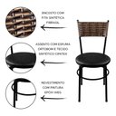 Ver imagem 2 de 2 Cadeiras Pretas para Cozinha Viena Avelã:Preto