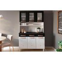 Ver imagem 1 de Cozinha Modulada Telasul Mirage New Kit Aço 6 Portas e 3 Gavetas 120cm Branco/preto-telasul