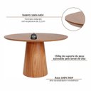 Ver imagem 6 de Conjunto Mesa com 4 Cadeiras de Madeira Maciça Rattan Natural e Estofada Daren Espresso Móveis