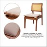 Conjunto Mesa com 4 Cadeiras de Madeira Maciça Rattan Natural e Estofada Daren Espresso Móveis - 16
