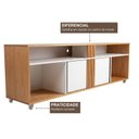 Ver imagem 5 de Rack para TV até 60 Polegadas Serena 100% MDF 2 Portas Ripado