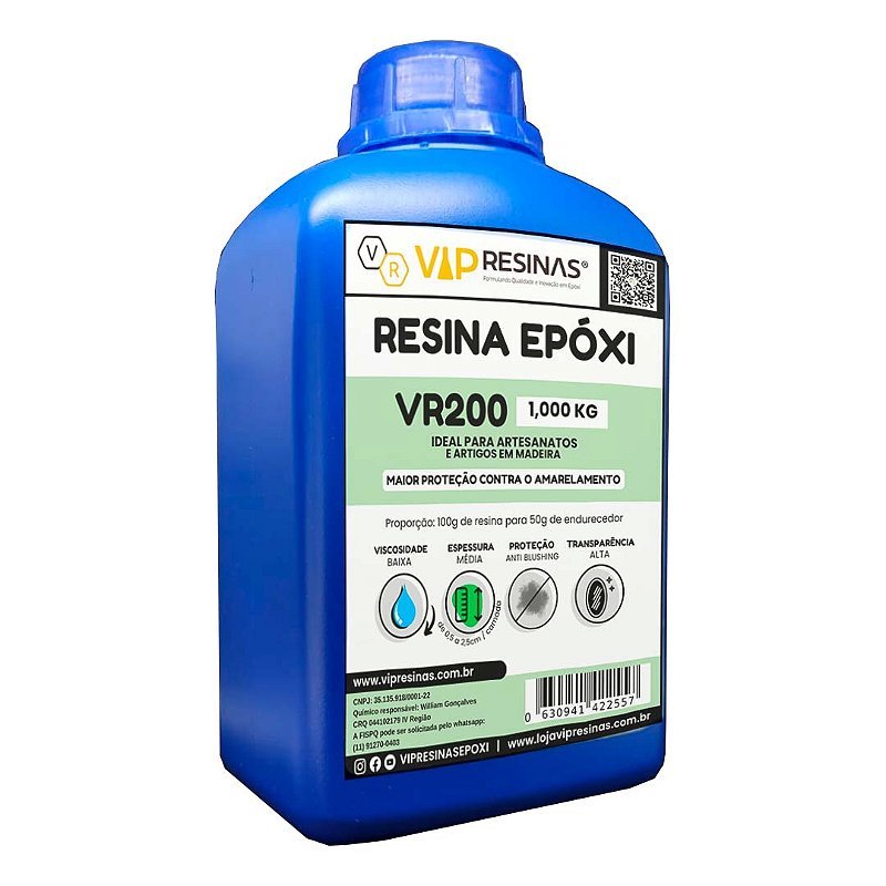 Resina Epóxi + Endurecedor Uv Vr200 1,5kg Média Espessura - 3