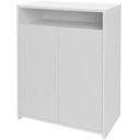 Ver imagem 1 de Balcão Multiuso Escritório Sala Cool 2 Portas Branco - Lyam Decor