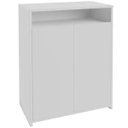 Ver imagem 7 de Balcão Multiuso Escritório Sala Cool 2 Portas Branco - Lyam Decor