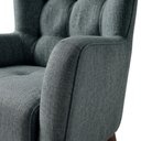 Ver mais imagens de Poltrona Decorativa Malta Base Madeira Linho Tcs 718 Moll