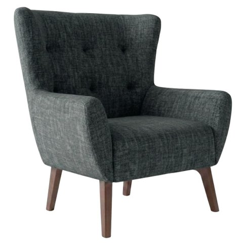 Poltrona Decorativa Malta Base Madeira Linho Tcs 718 Moll